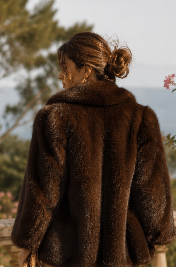 Vintage Chocolate Brown Marmont Fur